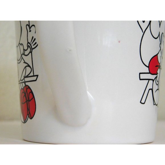 Mickey Mouse Minnie Mouse Valentine Day Coffee Mug Large Cup White Red Hearts - Picture 5 of 6
